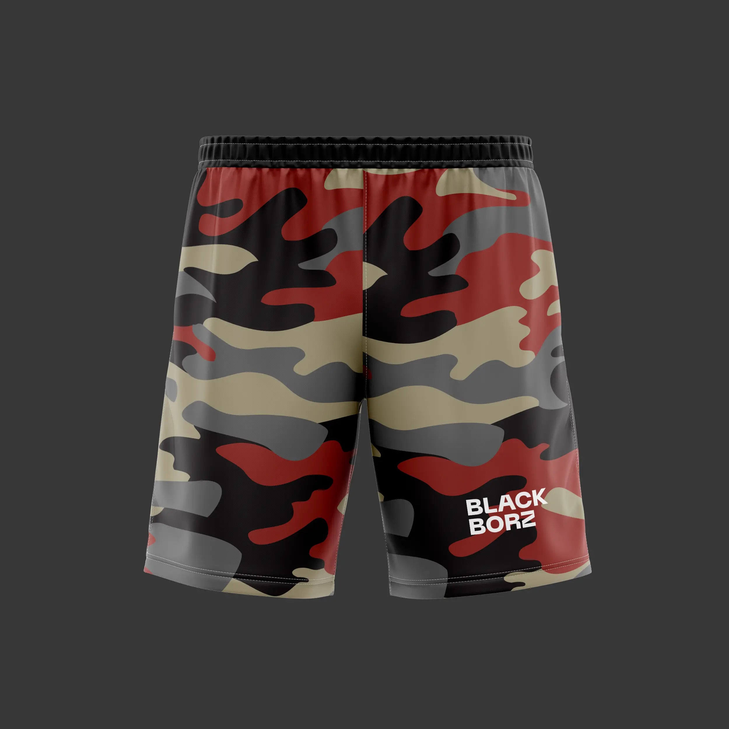 BLACKBORZ - SHORTS RED CAMOUFLAGE BLACKBORZ
