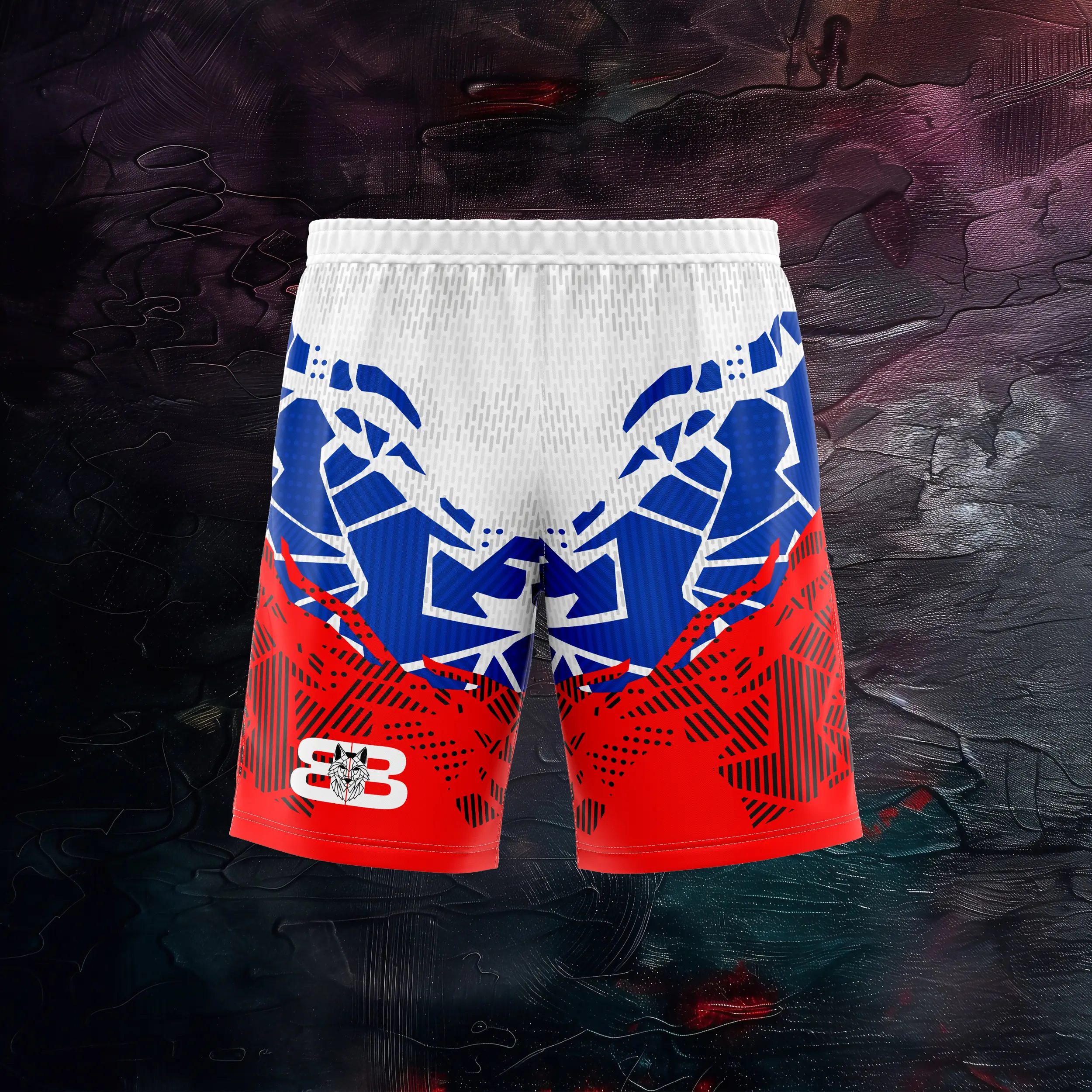 BLACKBORZ - SHORTS BB RED/BLUE BLACKBORZ