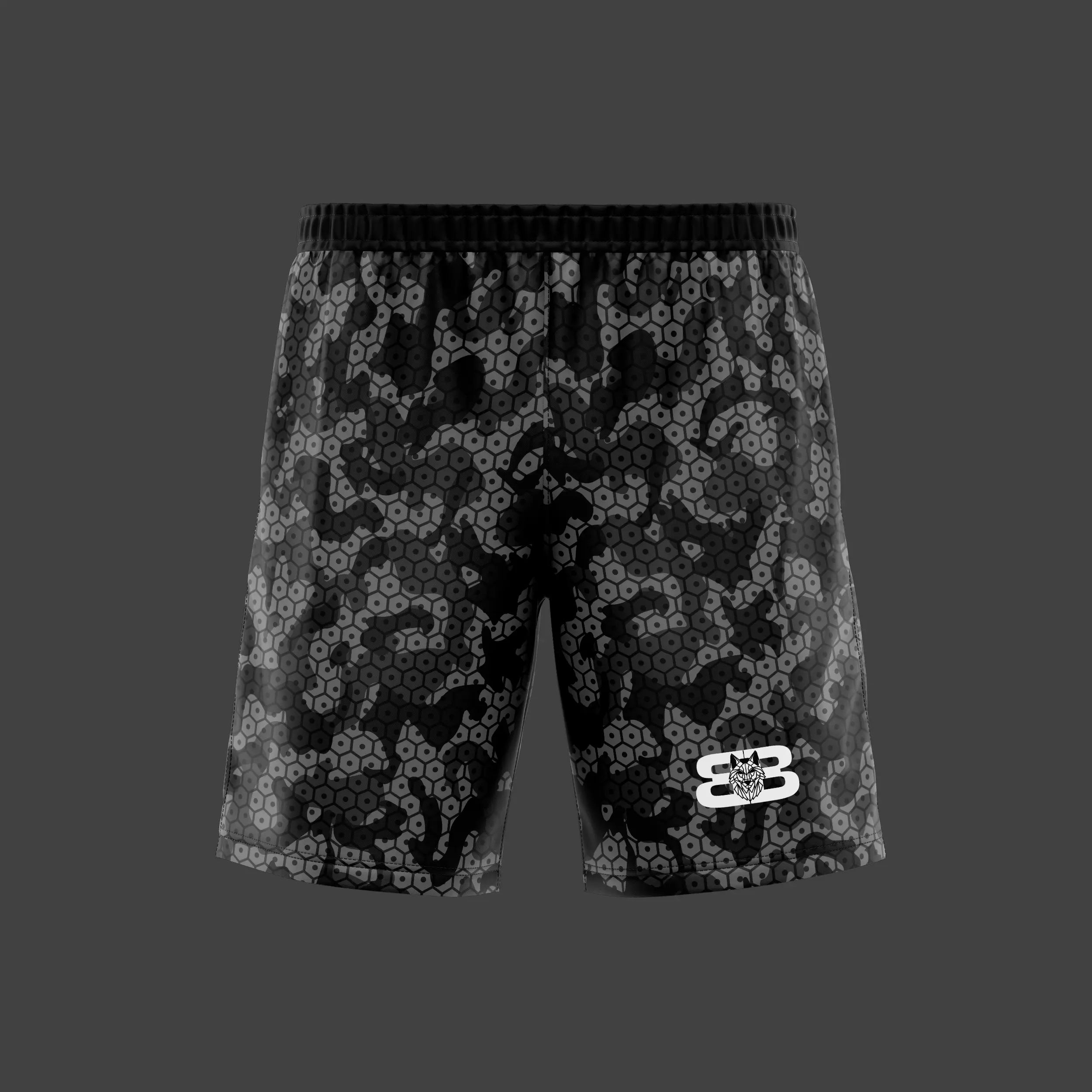 BLACKBORZ - BB SHORTS DARK GREY CAMO BLACKBORZ