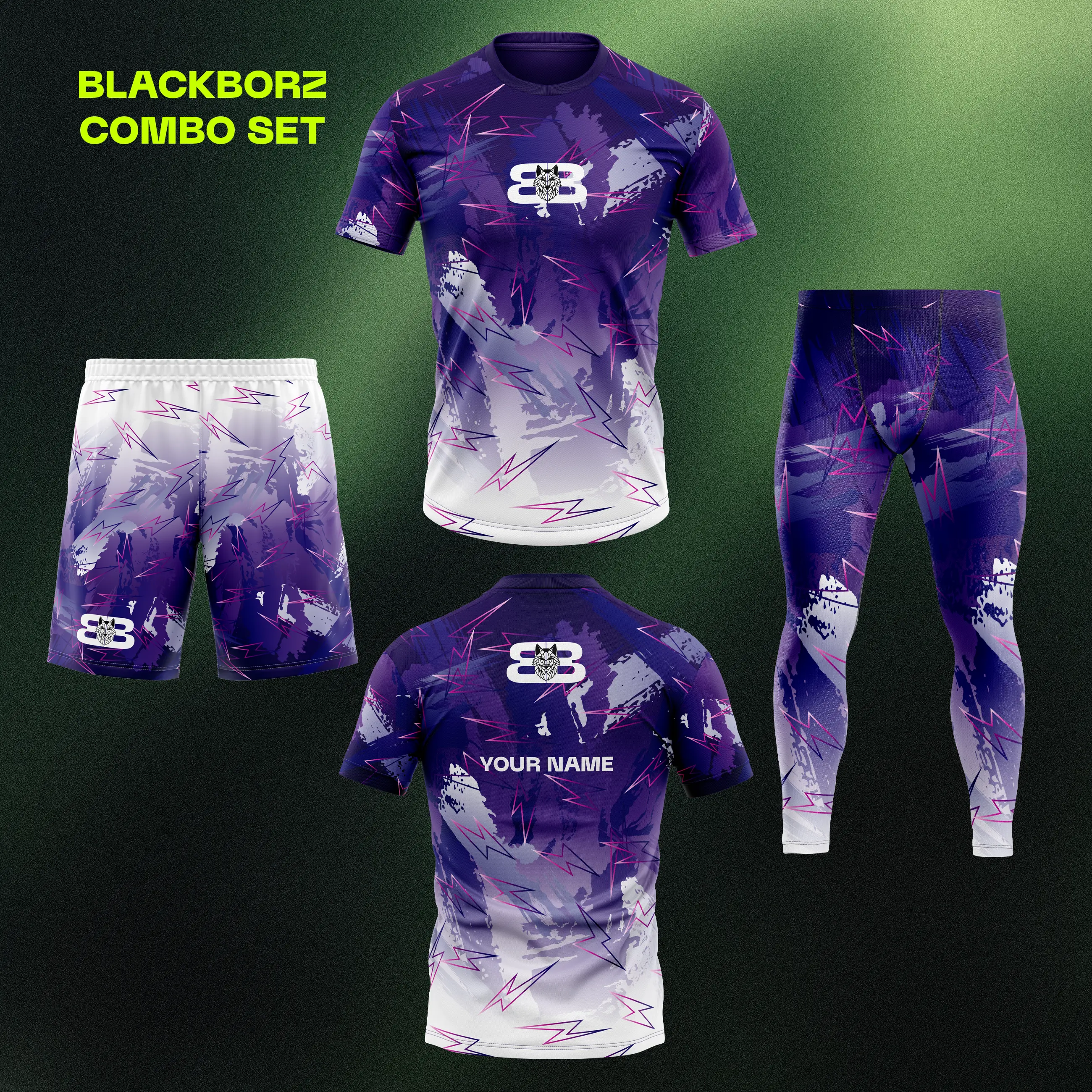 BLACKBORZ - PURPLE/WHITE COMBO SET BLACKBORZ