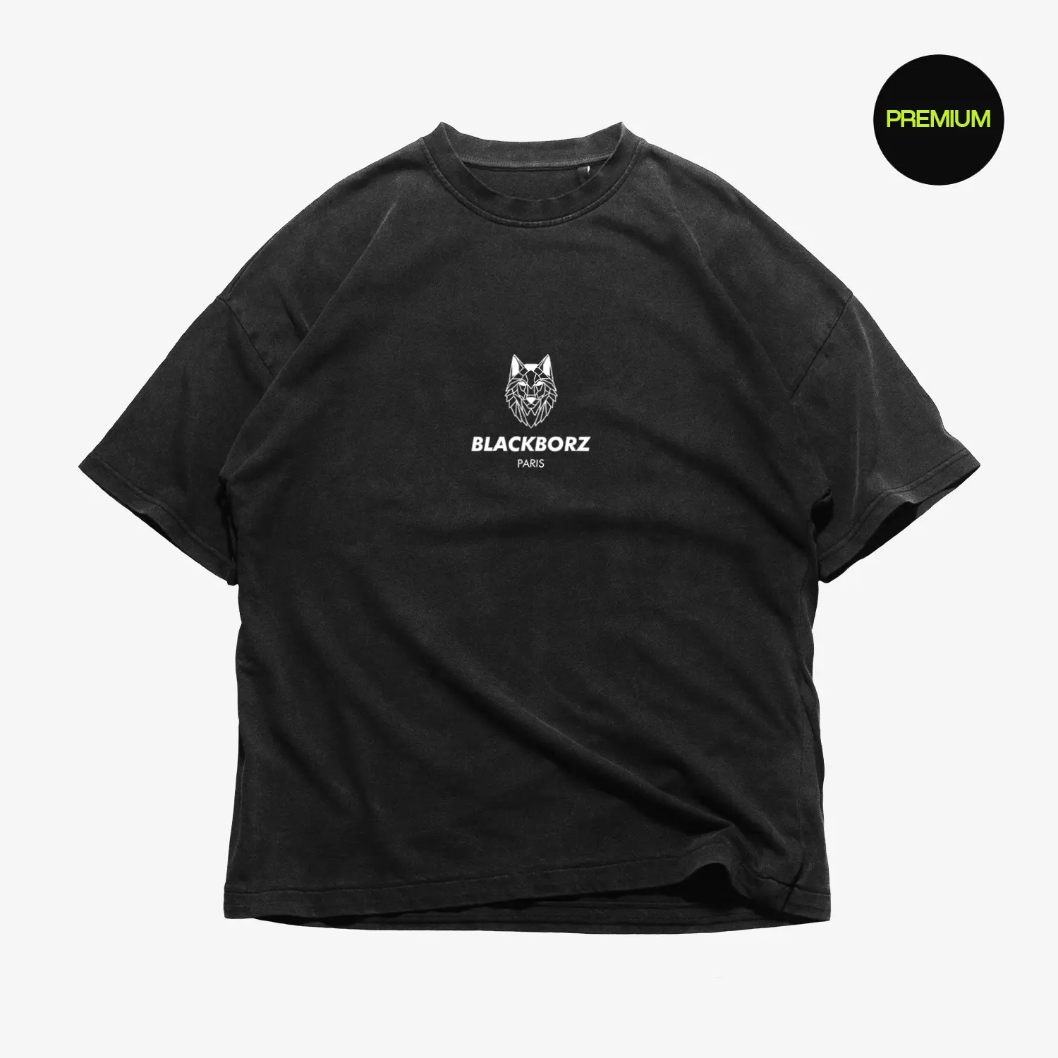 BLACKBORZ - T-SHIRT OVERSIZE - VINTAGE BLACK BLACKBORZ