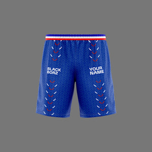 BLACKBORZ - FRANCE WRESTLING SHORTS BLACKBORZ
