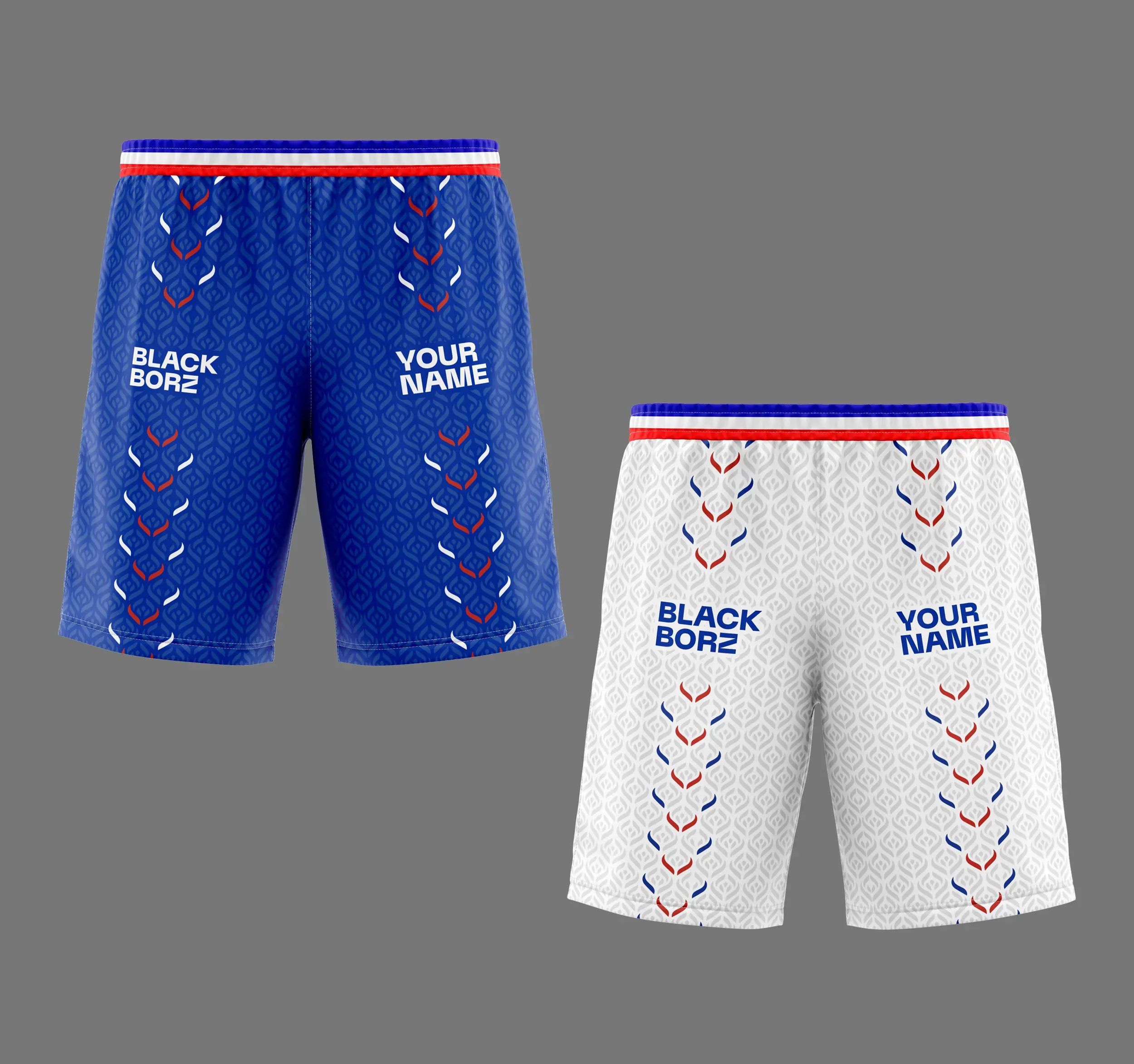 BLACKBORZ - FRANCE WRESTLING SHORTS BLACKBORZ